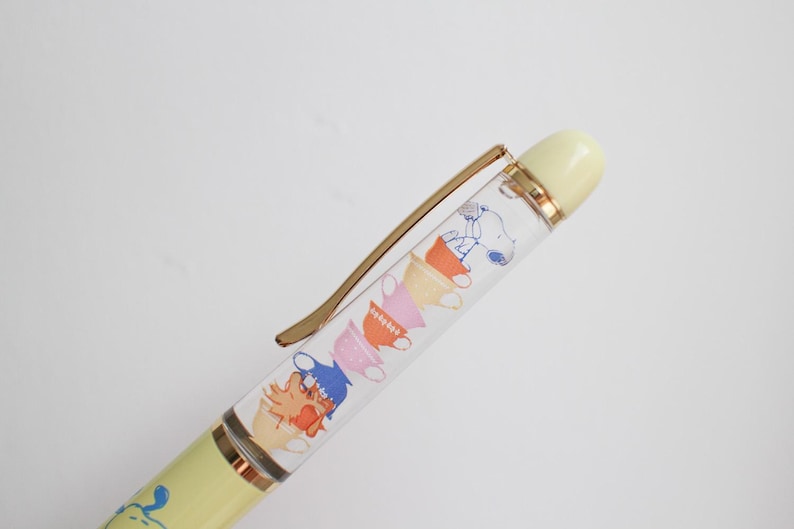 Floating Peanuts Snoopy Gel Pen Ballpoint Pen, craft supplies, stationery Yellow