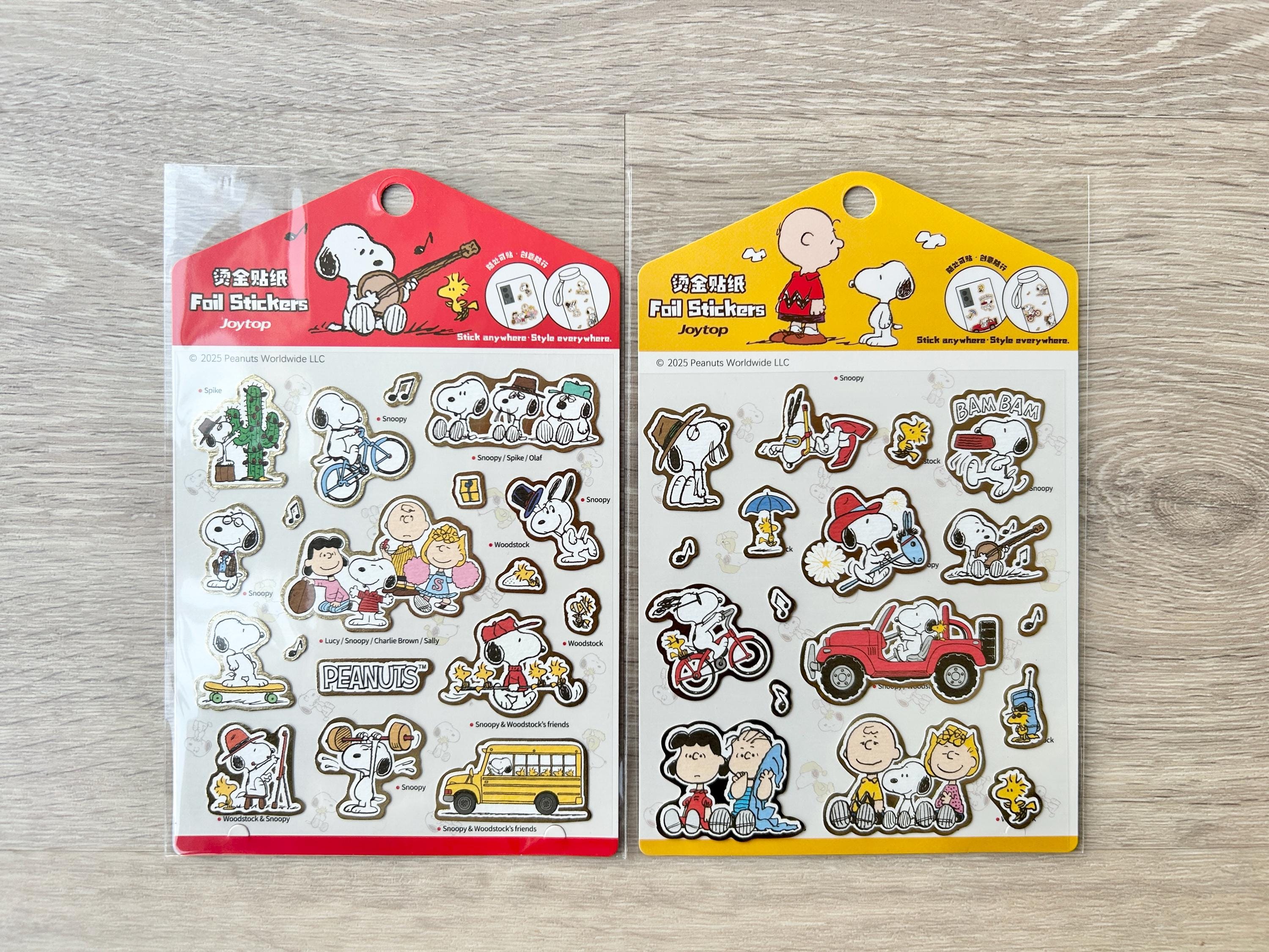Peanuts Snoopy Foil Stickers, Craft Supply, Planner Sticker - Etsy