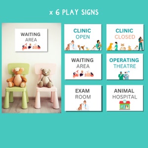 Veterinarian Dramatic Play Printable, Pretend Vet Clinic, Animal ...