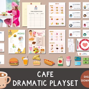 Cafetería Restaurante Juego dramático, Juego de simulación, Juego de roles, Educación en el hogar, Actividad en el aula, Montessori/ DESCARGA DIGITAL