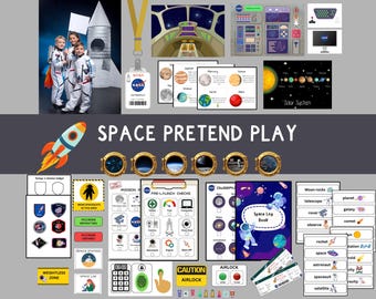 Space Dramatic Play Set: Astronaut Role Play, Montessori Learning (Digital Download)