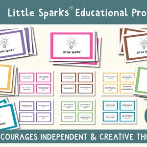 Little Sparks Educational Cards – Printable Curiosity Prompts for Gentle Learning | 144 Double-Sided Cards | PDF Download