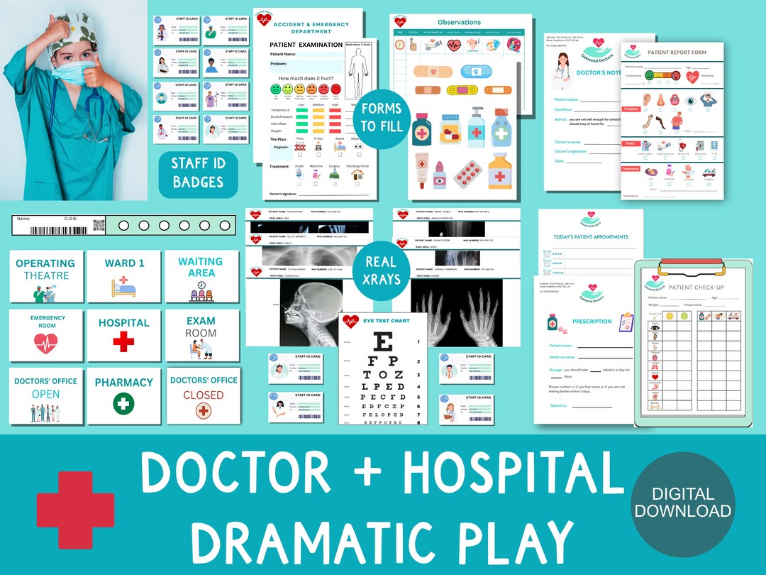 Doctor Clinic/hospital Dramatic Play, Pretend Play, Homeschool, Classroom, Role Play DIGITAL