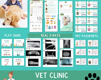 Veterinarian Dramatic Play Printable, Pretend Vet Clinic, Animal Hospital Role Play, Homeschool, Classroom | DIGITAL DOWNLOAD