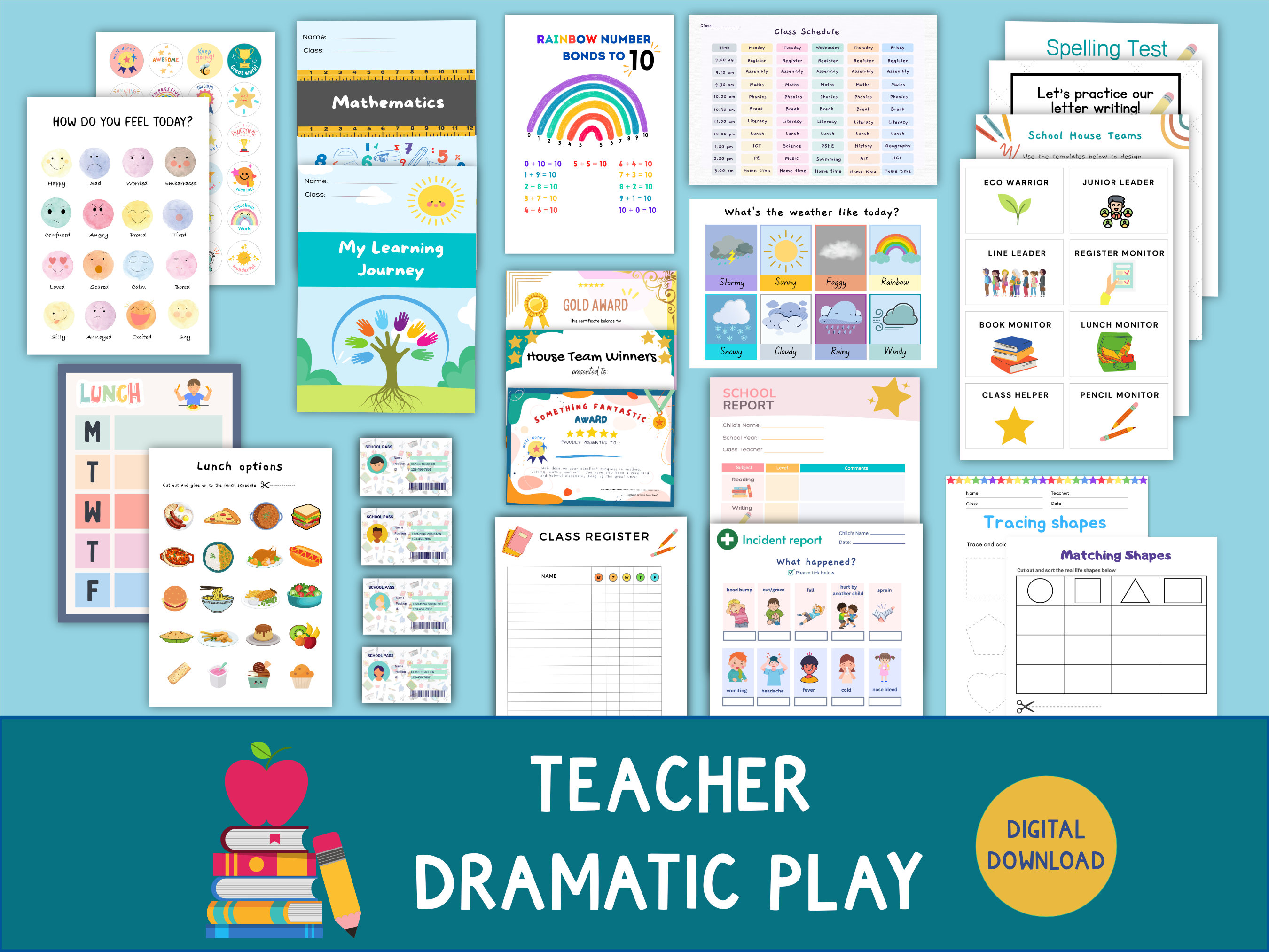Teacher Dramatic Play, Pretend Play, School Role Play, Homeschool ...