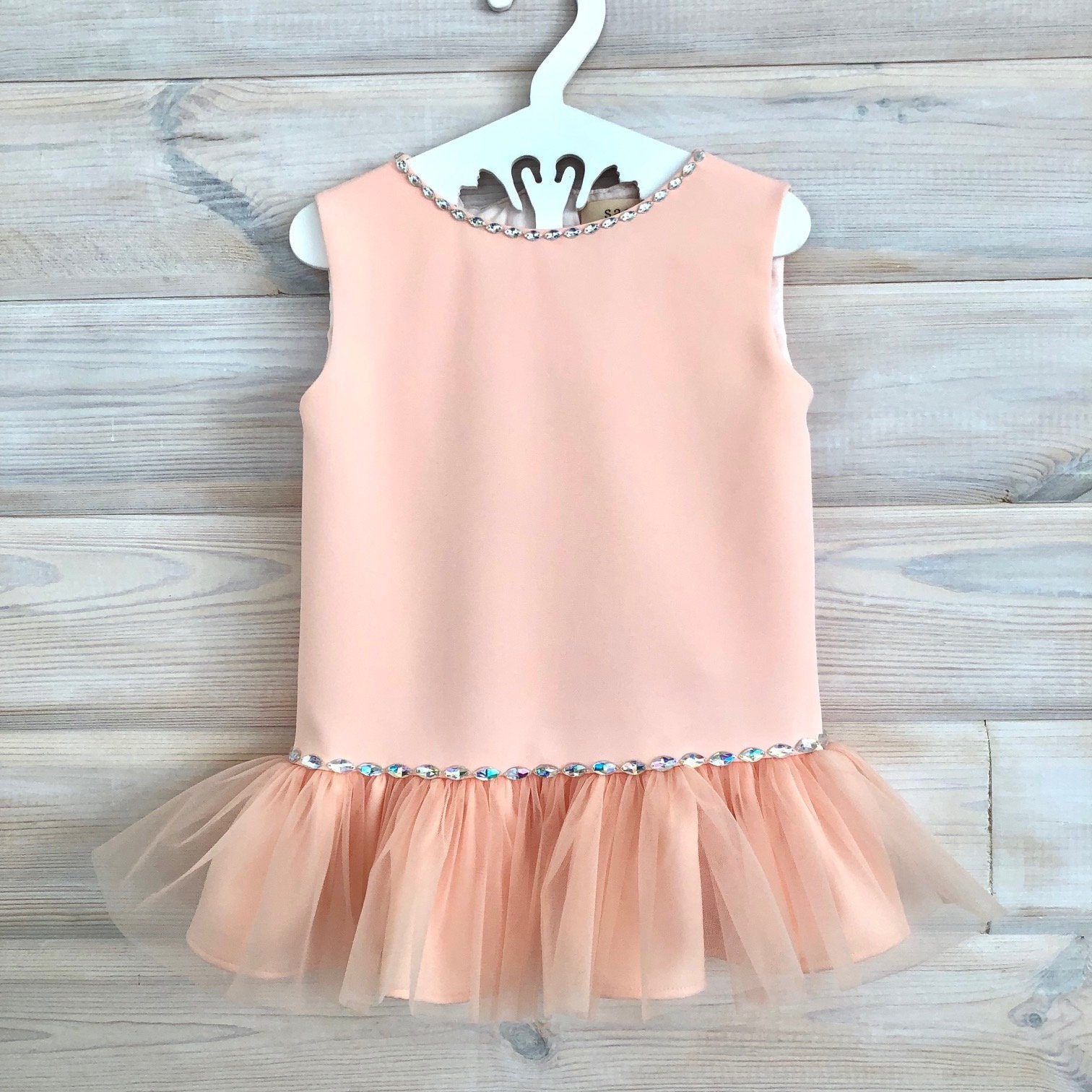 blush pink baby girl dress