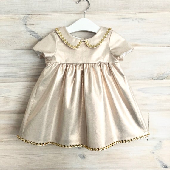 dusty pink baby girl dress