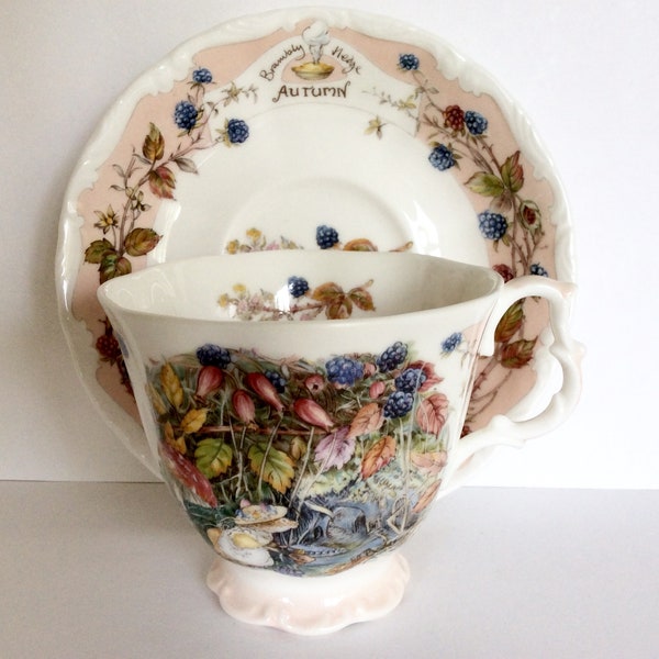 Brambly Hedge Autumn china cup, Royal Doulton Brambly Hedge, Doulton bone china, Brambly Hedge Mouse, Brambly Autumn collectible cup