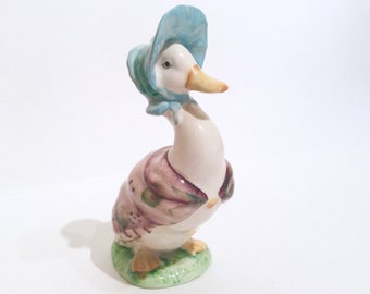 Royal Albert Jemima Puddleduck, Beatrix Potter Puddleduck figurine, Royal Albert duck figure, Royal Albert Beatrix Potter duck