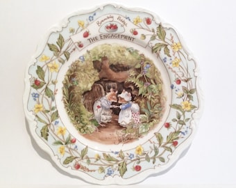 Brambly Hedge The Engagement plate, Royal Doulton Brambly Hedge plate, Brambly Hedge collectors plate, 8 inch wall plate