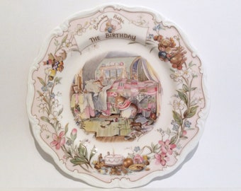 Brambly Hedge The Birthday plate, Royal Doulton Brambly Hedge bone china plate, Brambly Hedge The Birthday collectors plate, wall plate