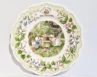 Brambly Hedge The Meeting plate,  Doulton Brambly Hedge 8 inch plate, Surprise Outing plate, Brambly Hedge Wilfred collectors plate