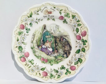 Brambly Hedge The Plan plate, Royal Doulton Brambly Hedge 8 inch plate, Surprise Outing plate, Brambly Hedge Wilfred collectors plate