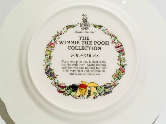 Winnie the Pooh Poohsticks Plate, Royal Doulton Winnie the Pooh 