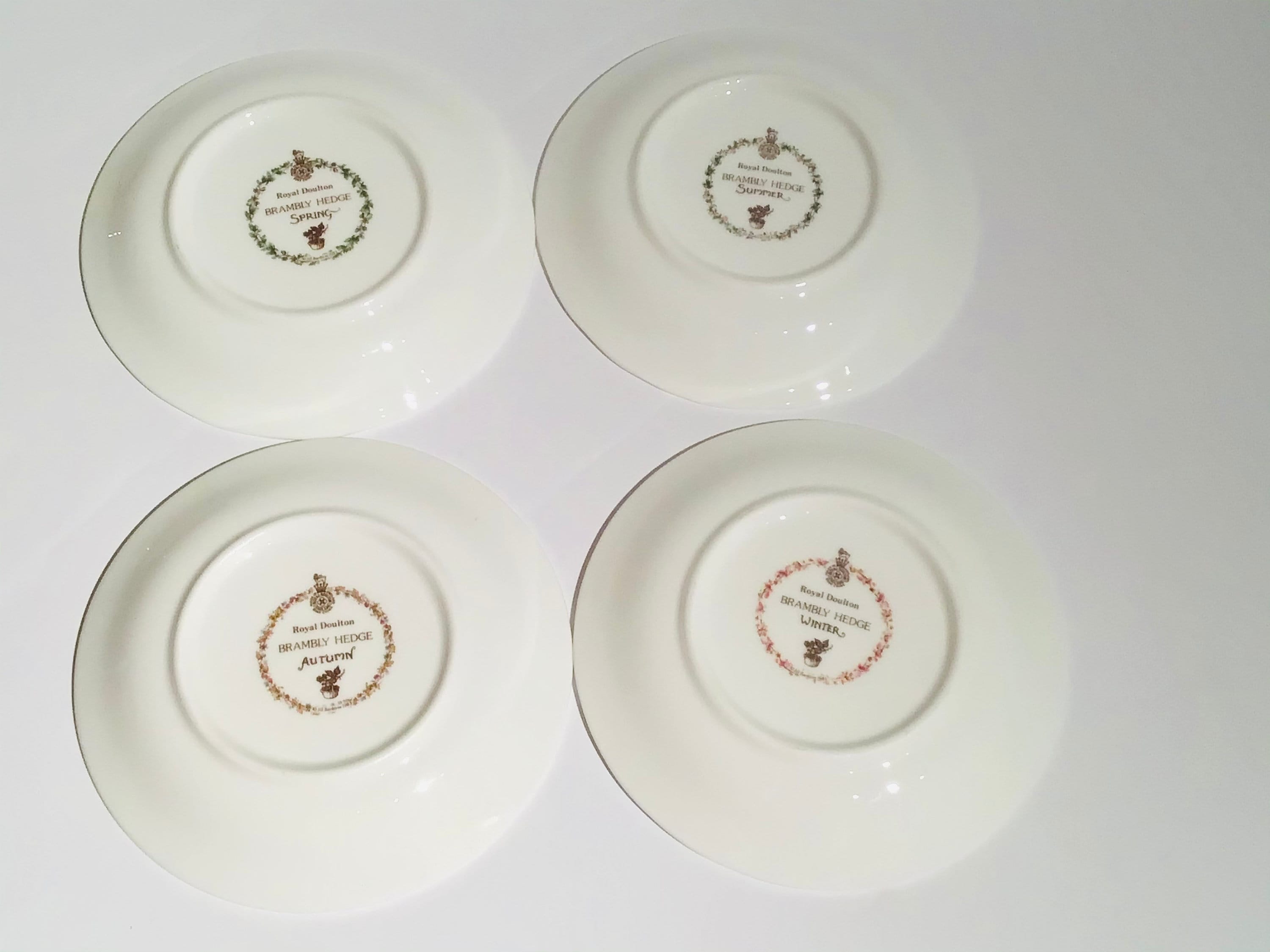 Brambly Hedge Four Seasonsコースター4枚、Royal Doulton 4インチ