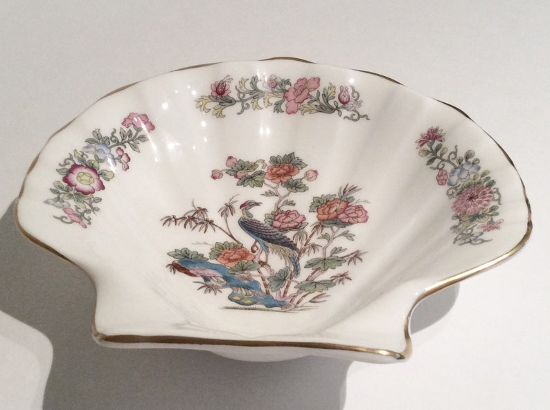Wedgwood bone china trinket dish Wedgwood Kutani Crane Etsy
