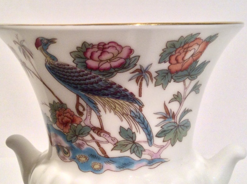 Kutani Crane vase Wedgwood bone china vase Kutani Crane Etsy