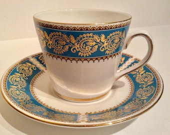Elizabethan bone china,blue and gold bone china, bone china cup and saucer, Elizabethan bone china teacup, bone chinaElizabethan