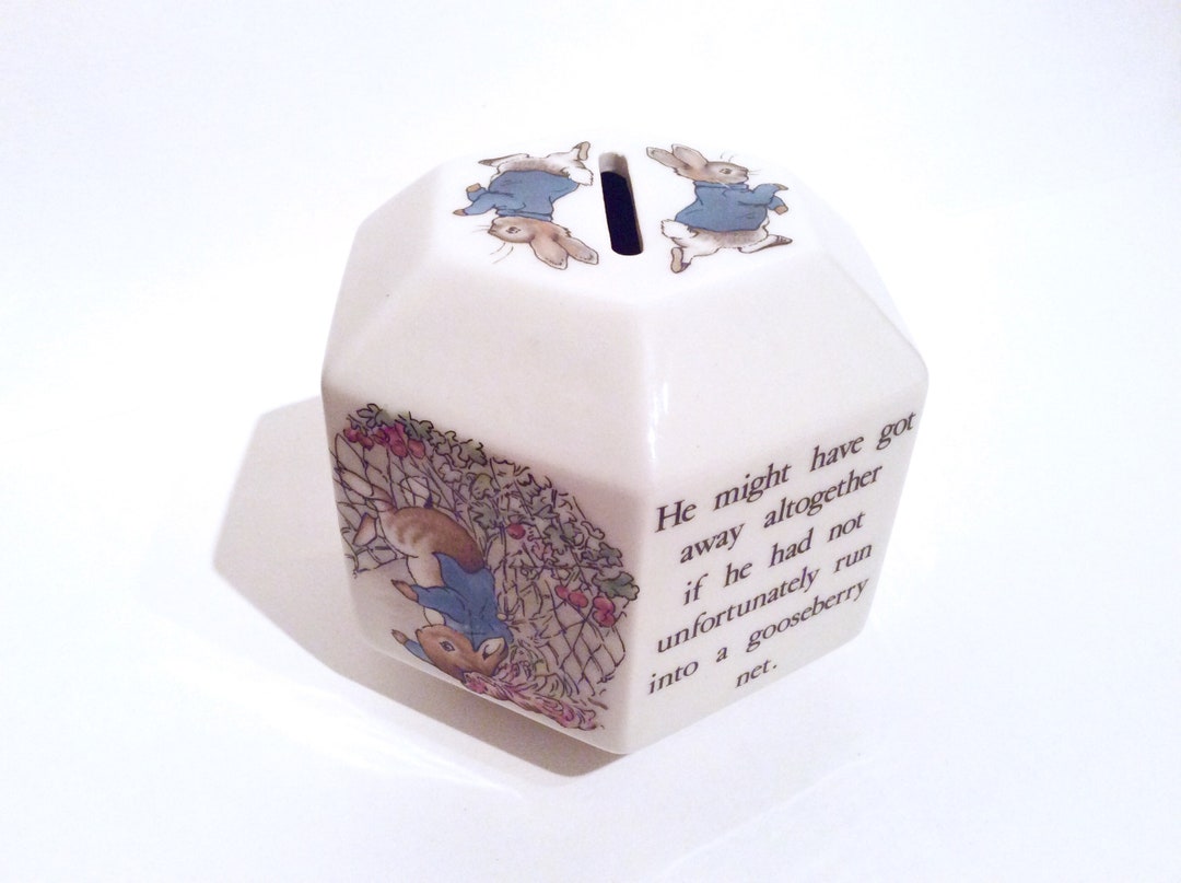 Peter Rabbit Money Box, Peter Rabbit Ornament, Wedgwood Beatrix Potter, Beatrix Potter Money Box