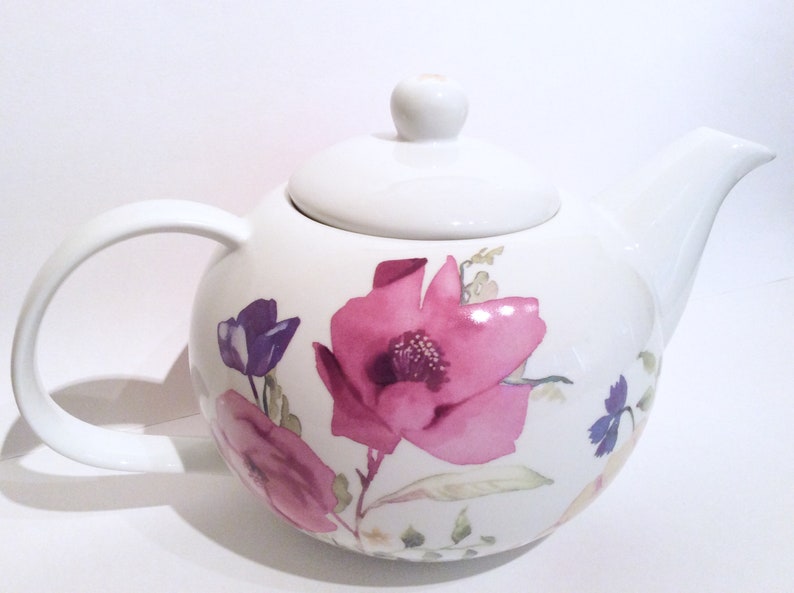 Pink and White China Teapot Magnolia Flower China Teapot Etsy