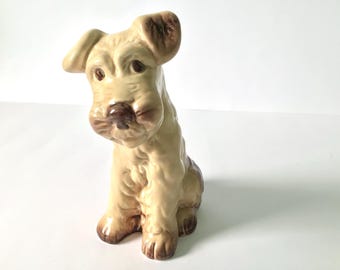 Sylvac china dog ornament, retro dog figurine, puppy ornament, kitsch dog ornament, Sylvac animal