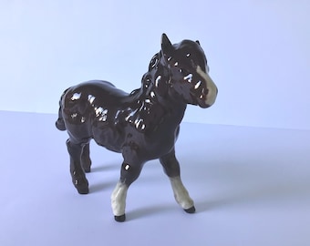 Royal Doulton Horse - Vintage Black Beauty Mare and Foal. - Etsy UK