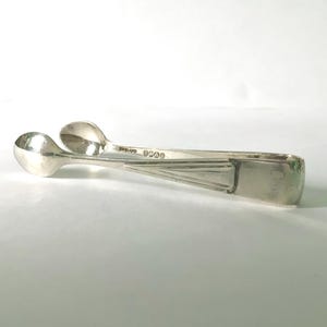 Silver plated sugar tongs, vintage nickel silver sugar cube nips,  silver plated patterned sugar tongs, silver plated ice cube tongs