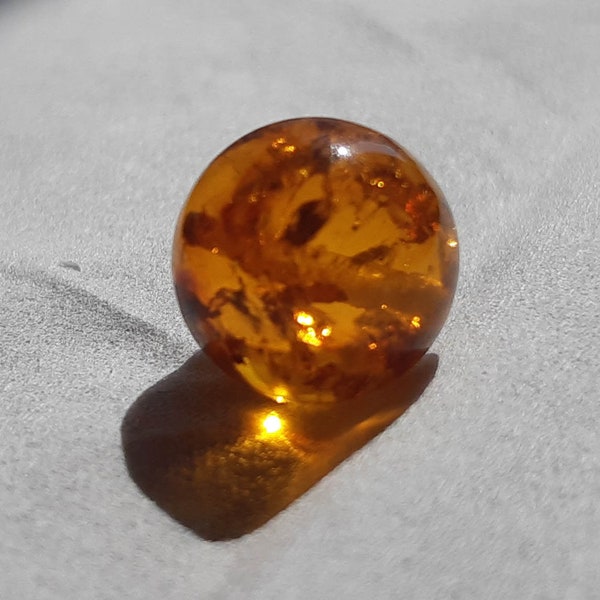 Perles d'ambre de la Baltique véritable, 11 mm, ronds, non serties, percées, polies, cognac foncé, Naturel, Top Qualité, Naturel, Gemmes, Fabriqué en Pologne