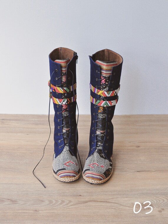 funky knee high boots