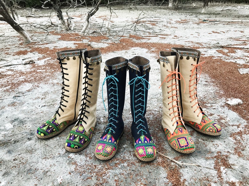 knee high boho boots