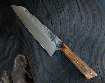 stabilized BROOM WOOD_Forged bunka knife 18cm