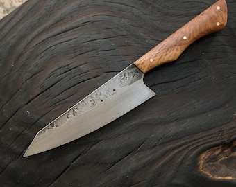 PETTY BUNKA KNIFE_15cm blade holm oak wood handle