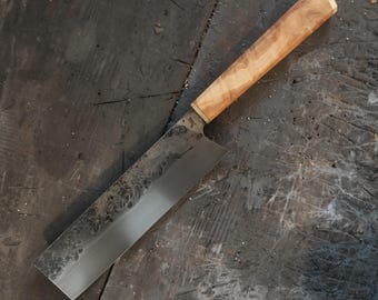 Aus Olivenholz geschmiedetes NAKIRI Messer 18 cm