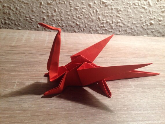 Origami Dragon 3 Pieces Paper Fold Dragon With Optional Colour