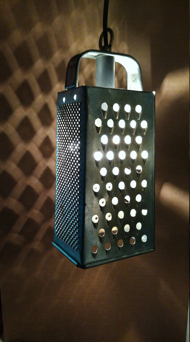 Cheese Grater Lamp Etsy