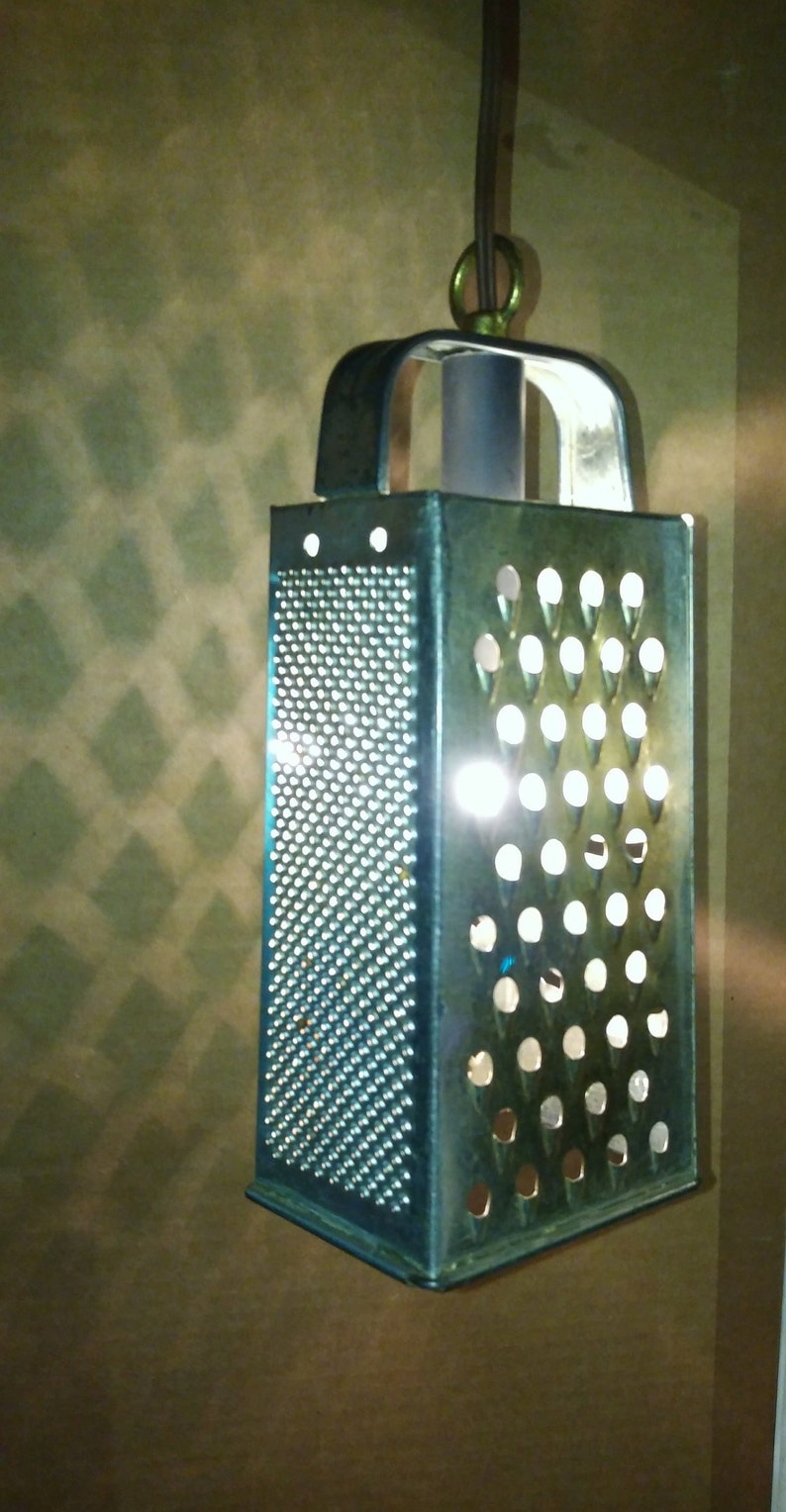 Cheese Grater Lamp Etsy