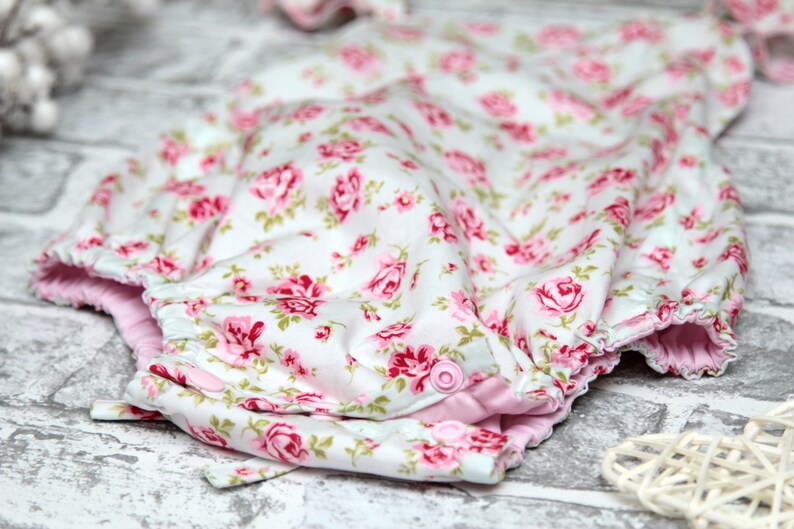 Floral Baby Girl Romper / Ruffle Butt Girl Romper / Sunsuit / Bubble