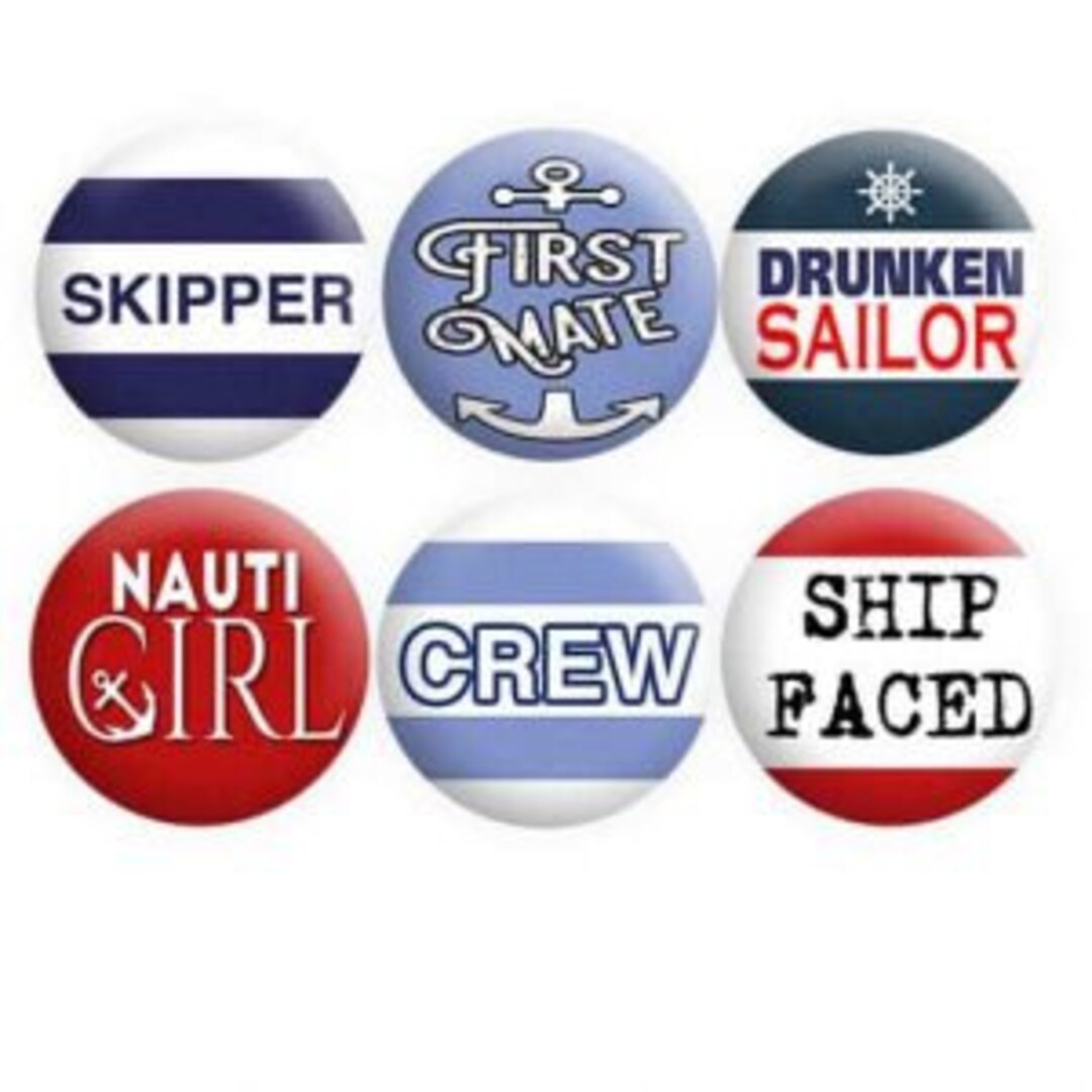 Boat Crew Badges Set 2 Canal Boat Badges Narrowboat Badges Etsy
