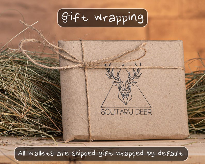 May include: A brown paper gift box with a twine bow and a black and white geometric deer logo that says "Solitary Deer".