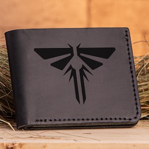 Der Letzte von uns Firefly Brieftasche TLOU Fireflies Geschenk für Gamer Personalisierte Leder Brieftasche Herren Geek Geschenk, Geschenk für Ihn, Geschenk für Mann k78
