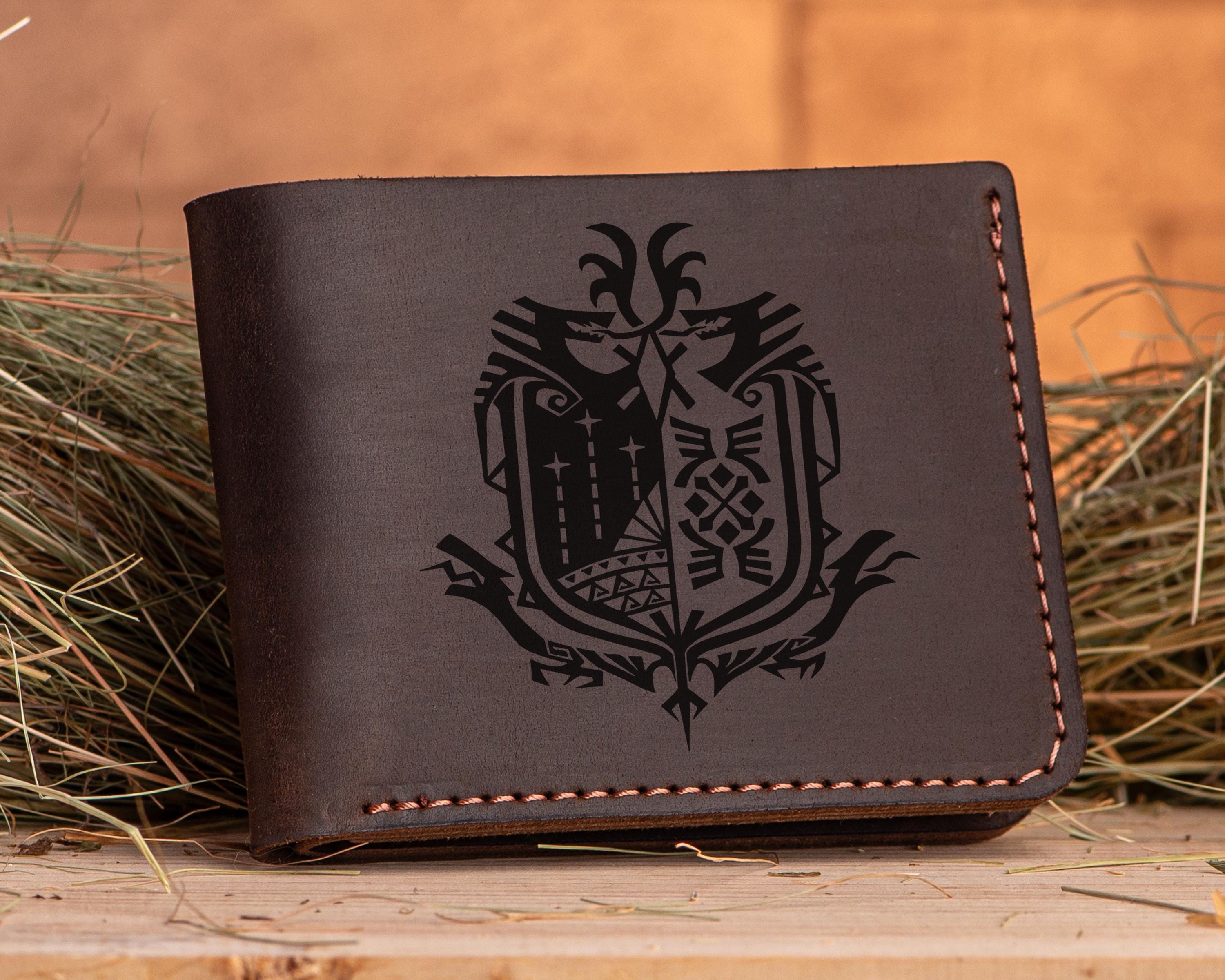 Monster Hunter World Leather Wallet Christmas Gift for Gamer