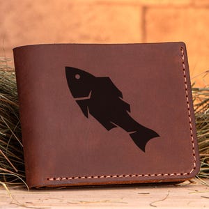 Portafoglio in pelle Final Fantasy Fisher, regalo di Natale per giocatori, regali per fidanzato, portafoglio personalizzato, regalo per lui / regalo per ragazzi