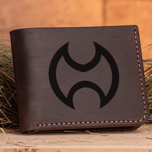 Cartera de cuero de Final Fantasy Warrior, regalo de Navidad para gamers, regalos para novios, billetera personalizada, regalo para él, regalo para hombres