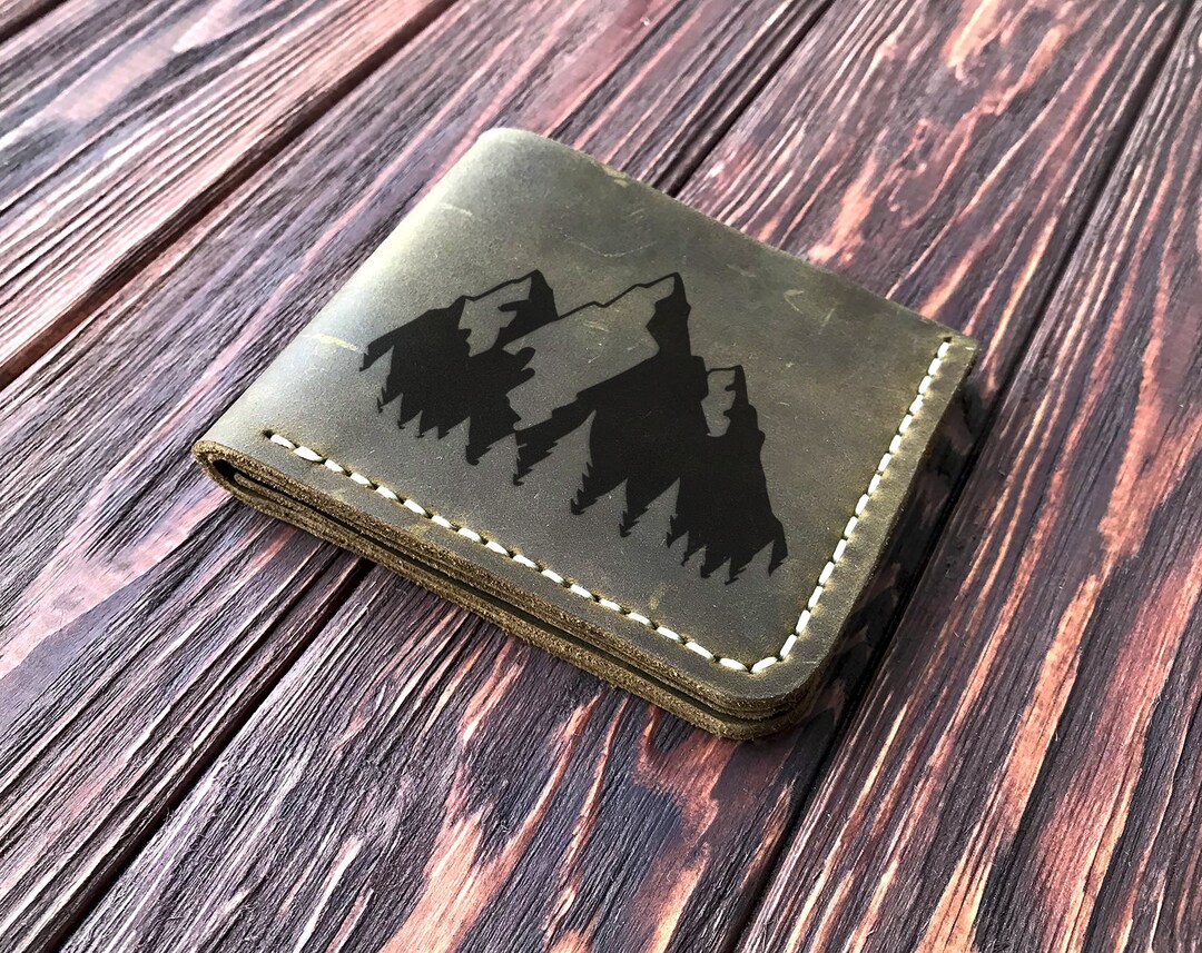 Mountains Wallet, Personalized Mens Wallet, Nature Wallet Forest Tree ...