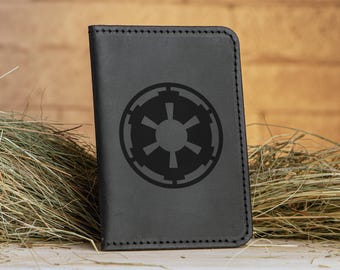 Galactic Empire Passport Cover Star Wars Gift Passport Wallet Personalized Leather Passport Holder Husband Gift Gift for Him, Boyfriend Gift