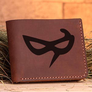 Final Fantasy Blue Mage Leather Wallet Christmas Gift for Gamer Gifts For Boyfriend Personalized Billfold Wallet Gift For Him Gift For Guys