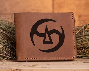 Final Fantasy Samurai Leather Wallet Christmas Gift for Gamer Gifts For Boyfriend Personalized Billfold Wallet Gift For Him / Gift For Guys