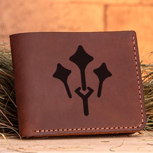 Cartera de cuero de Final Fantasy Sage, regalo de Navidad para gamers, regalos para novios, billetera personalizada, regalo para él, regalo para hombres