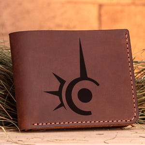 Final Fantasy Rot Magier Leder Brieftasche Weihnachtsgeschenk für Gamer Geschenke für Freund personalisierte Brieftasche Geschenk für ihn / Geschenk für Jungs