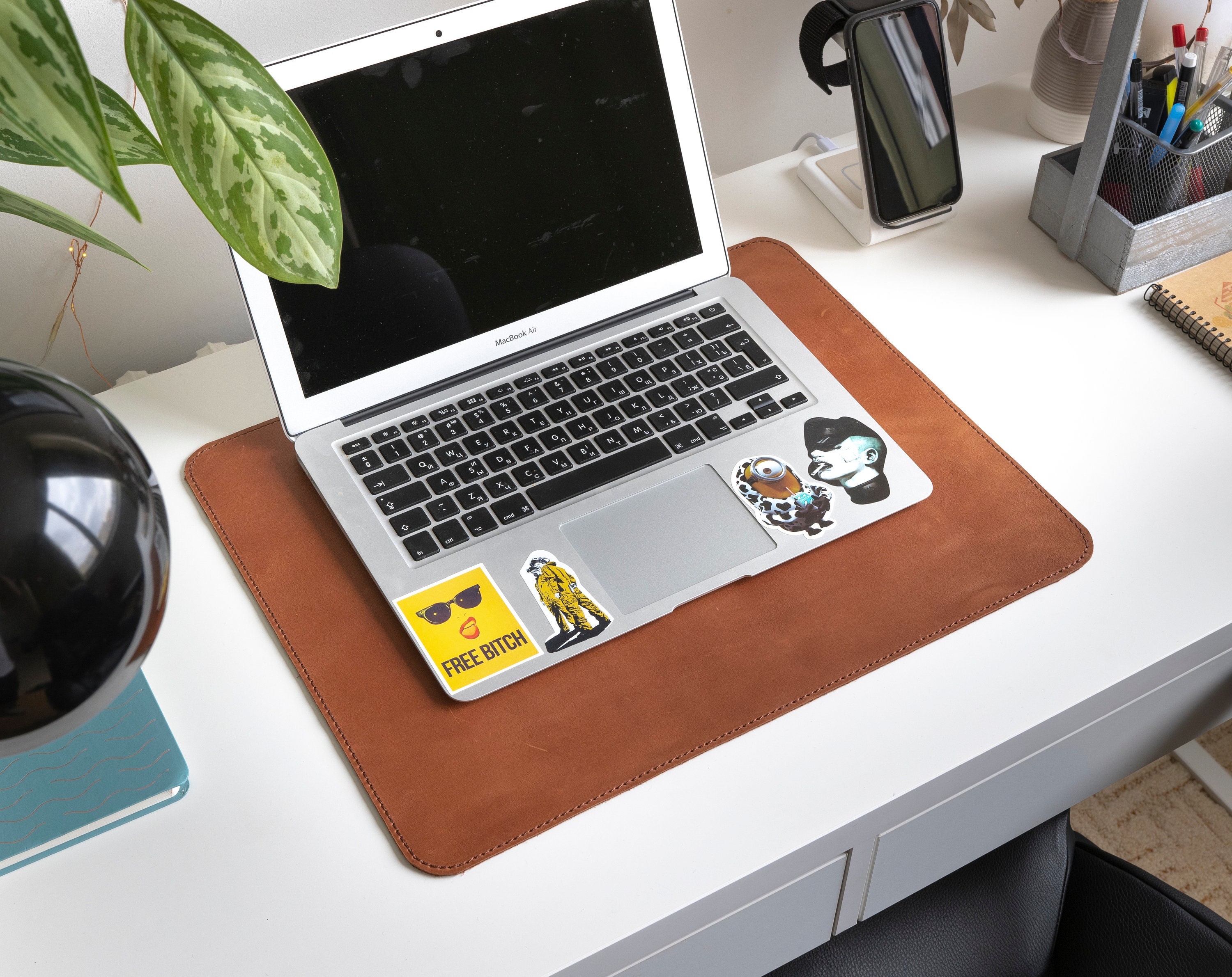 Leather Desk Pad Personalized Desk Mat. Desk Blotter. Large Etsy UK